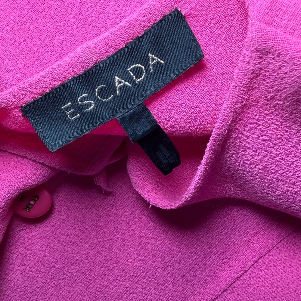 Escada Vibrant Pink Ruffle Jacket 38 (size 4) - Picture 4 of 5